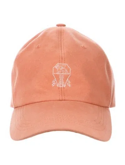 Pre-owned Brunello Cucinelli Cotton Baseball Cap In Orange