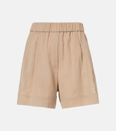Brunello Cucinelli Cotton Bermuda Shorts In Neutral