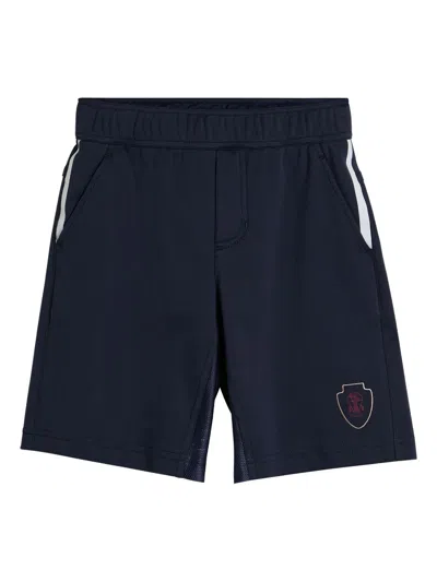 Brunello Cucinelli Kids' Cotton Bermuda Shorts In Blue