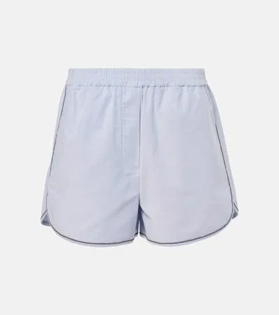 Brunello Cucinelli Cotton Bermuda Shorts In Blue