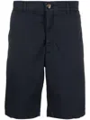 Brunello Cucinelli Men Cotton Bermuda Shorts In Blue