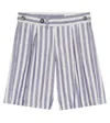 Brunello Cucinelli Striped Cotton Shorts In Multicoloured