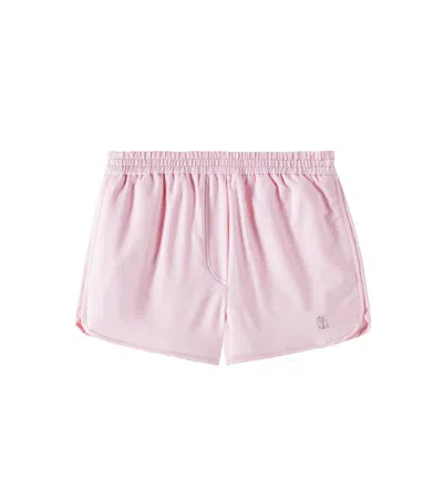 Brunello Cucinelli Kids' Cotton Bermuda Shorts In Pink
