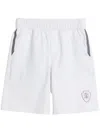 Brunello Cucinelli Logo-embroidered Cotton Shorts In White