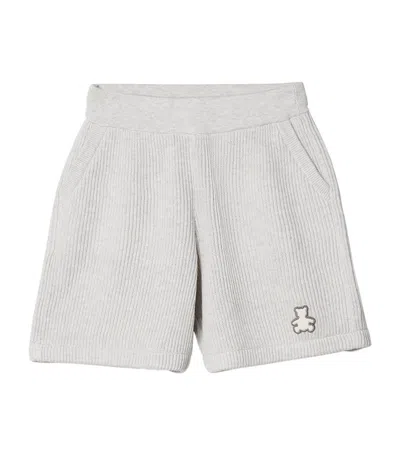Brunello Cucinelli Kids' Cotton Bernie Bear Shorts (2-6 Years) In Grey