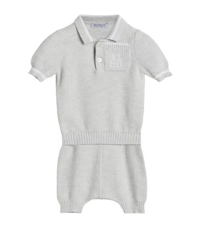 Brunello Cucinelli Kids' Cotton Bernie Polo Shirt And Shorts Set