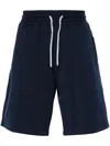 Brunello Cucinelli Cotton Blend Bermuda Shorts In Blue