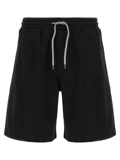 Brunello Cucinelli Cotton Blend Bermuda Shorts In Brown