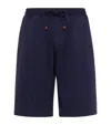 Brunello Cucinelli French Terry Bermuda Shorts In Blue