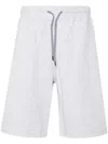 Brunello Cucinelli Bermuda Shorts In Cotton Blend Jersey Texture In Grey