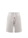 Brunello Cucinelli Cotton Blend Bermuda Shorts With Leather Profiles
