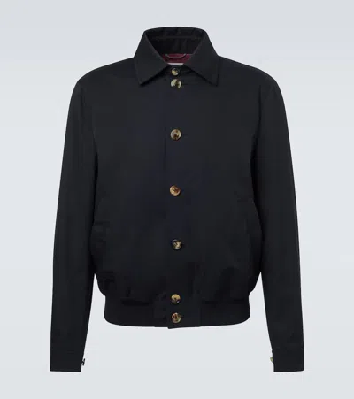 Brunello Cucinelli Cotton-blend Blouson Jacket In Black