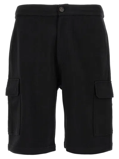 Brunello Cucinelli Cotton Blend Cargo Bermuda Shorts In Black