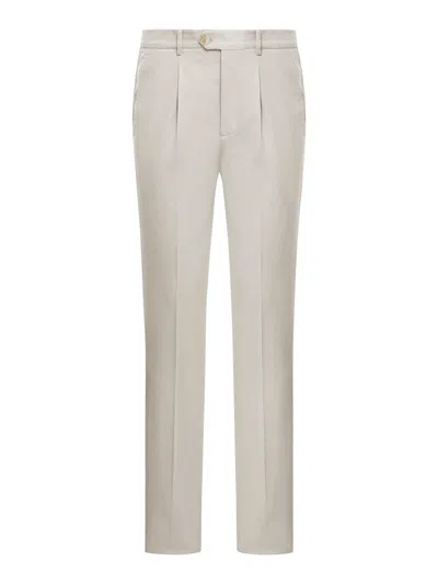 Brunello Cucinelli Cotton Blend Chino Pants In Nude & Neutrals