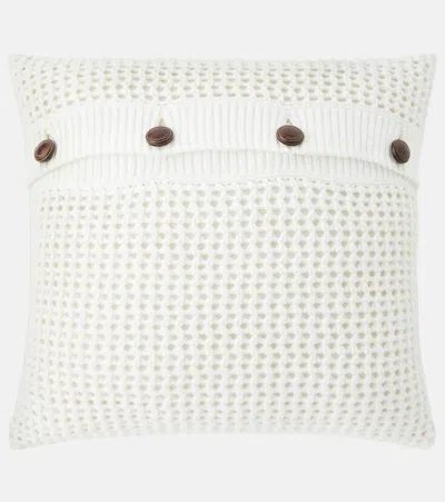 Brunello Cucinelli Cotton-blend Cushion In White