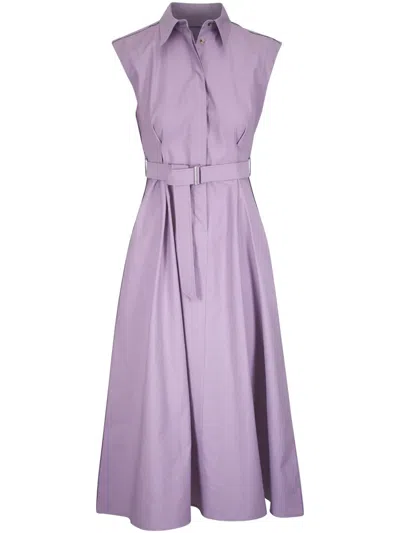 Brunello Cucinelli Cotton-blend Dress In Purple