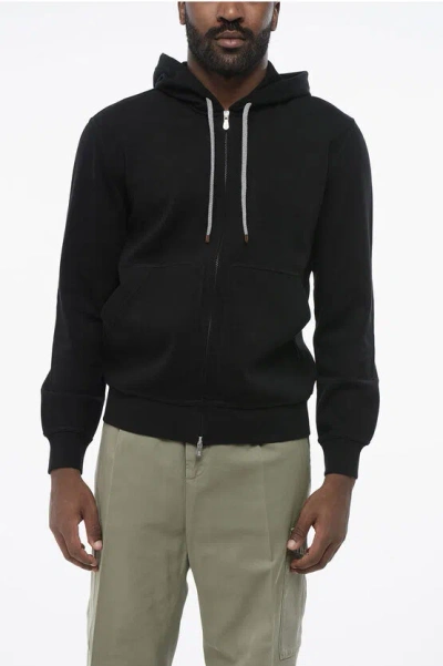 Brunello Cucinelli Cotton Blend Hoodie With Front Zip