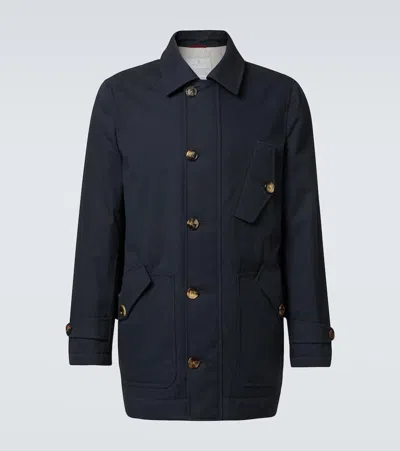 Brunello Cucinelli Cotton-blend Jacket In Grey