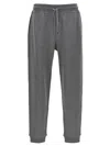 Brunello Cucinelli Cotton Blend Joggers Pants Gray In Gray