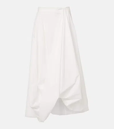 Brunello Cucinelli Cotton-blend Maxi Skirt In Neutrals