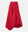 Brunello Cucinelli Cotton-blend Midi Skirt In Red