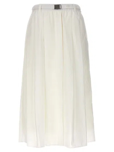 BRUNELLO CUCINELLI BRUNELLO CUCINELLI COTTON BLEND MIDI SKIRT