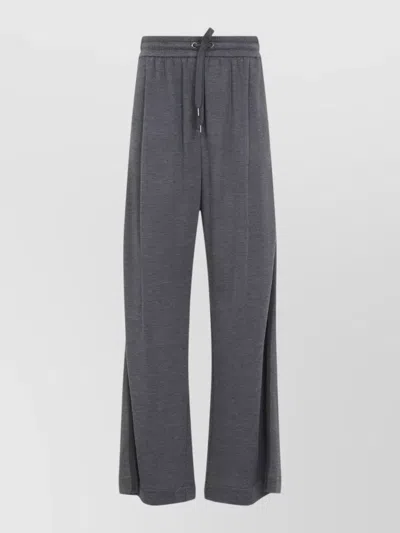 Brunello Cucinelli Cotton Blend Pants Wide Leg Design In Gray