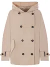 Brunello Cucinelli Double-breasted Jacket With Hood And Flap Pockets