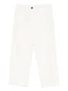 Brunello Cucinelli Cotton Blend Pleated Cropped Trousers Clothing In White