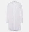 Brunello Cucinelli Cotton-blend Cropped Shirt In White