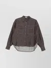 Brunello Cucinelli Cotton Blend Shirt Metallic Finish