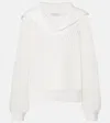 Brunello Cucinelli Women Sparkling Net Cotton Hooded Cardigan In White