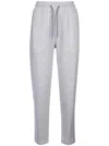 Brunello Cucinelli Light Grey Cotton Blend Sweatpants In White
