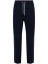 Brunello Cucinelli Cashmere Blend Drawstring Sweatpants In Blue