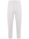 Brunello Cucinelli Drawstring Waist Cotton Blend Sweatpants In Grey