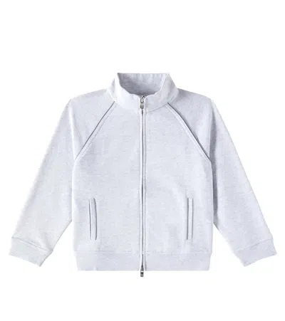 Brunello Cucinelli Kids' Cotton-blend Sweatshirt In Grey