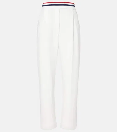 Brunello Cucinelli Cotton-blend Tapered Pants In White