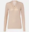Brunello Cucinelli Monili Chain-detail Lurex Top In Gold