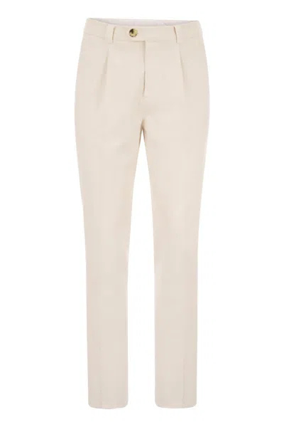 BRUNELLO CUCINELLI BRUNELLO CUCINELLI COTTON-BLEND TROUSERS WITH DARTS