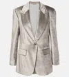 Brunello Cucinelli Tailored Single-breasted Blazer In Grey