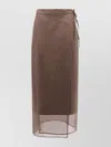 Shop Brunello Cucinelli Cotton Blend Wrap-around Skirt