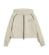 Brunello Cucinelli Cotton-blend Zip-up Hoodie In White
