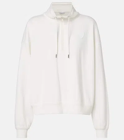 Brunello Cucinelli Cotton-blend Zip-up Sweatshirt In White