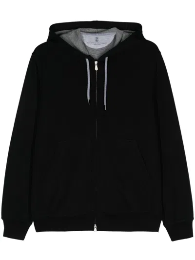 BRUNELLO CUCINELLI BRUNELLO CUCINELLI COTTON BLEND ZIPPED HOODIE