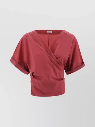 BRUNELLO CUCINELLI COTTON BLOUSE MONILI DETAIL