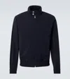 Brunello Cucinelli Cotton Bomber Jacket In Blue