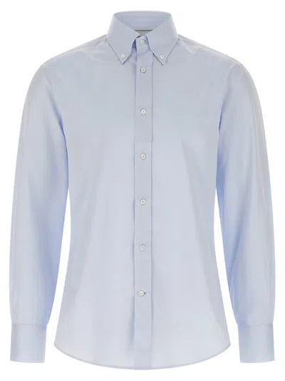 Brunello Cucinelli Cotton Button-down Shirt In Light Blue