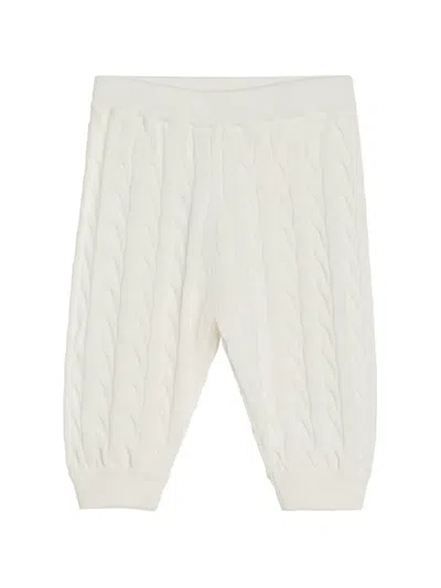 Brunello Cucinelli Cotton Cable-knit Baby Bernie Trousers In White