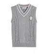 BRUNELLO CUCINELLI COTTON CABLE-KNIT SWEATER VEST (4-12 YEARS)