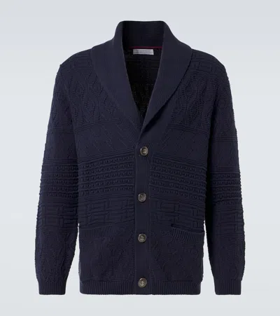 Brunello Cucinelli Cotton Cardigan In Black